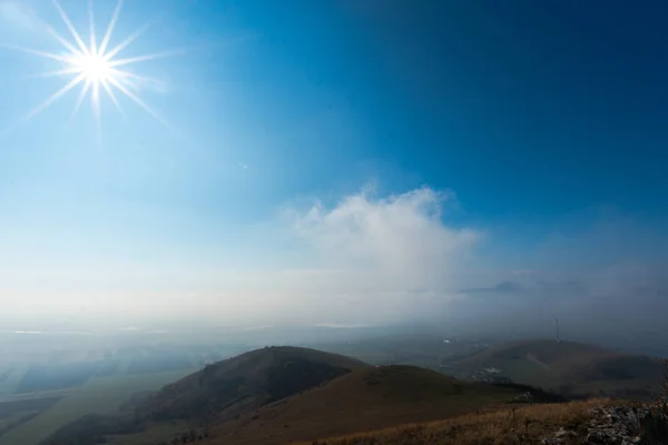 Вид Воздуха Холмы Природный Фон — стоковое фото