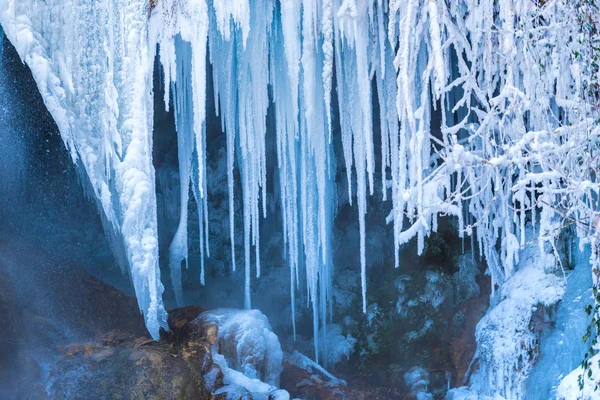 Frozen Forest Waterfall Winter — Stock Photo, Image