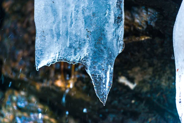 Fundir Los Carámbanos Invierno — Foto de Stock