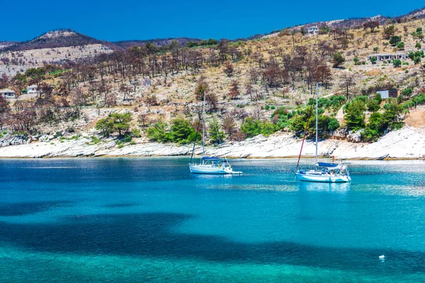 Zeegezicht Van Middellandse Zee Natuur Van Griekenland — Stockfoto