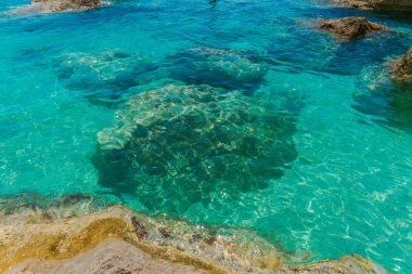 Yunanistan deniz manzarası, doğal arka plan.