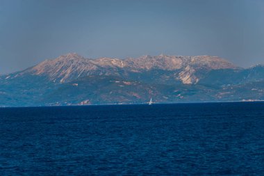 Yunanistan deniz manzarası, doğal arka plan.