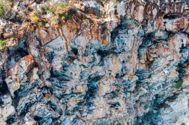 Cliff ayrıntıları, doğal arka plan closeup.