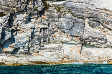 Cliff ayrıntıları, doğal arka plan closeup.