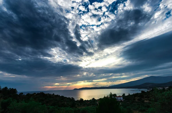 Θαλασσινό Φόντο Ταξίδι Στην Ελλάδα — Φωτογραφία Αρχείου