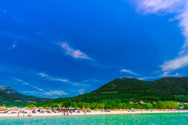 Zakynthos Grécia Agosto 2016 Turistas Desfrutam Das Águas Límpidas Mar — Fotografia de Stock