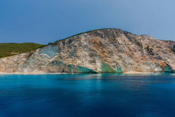 Vista Pitoresca Penhasco Mar Mediterrâneo Grécia — Fotografia de Stock