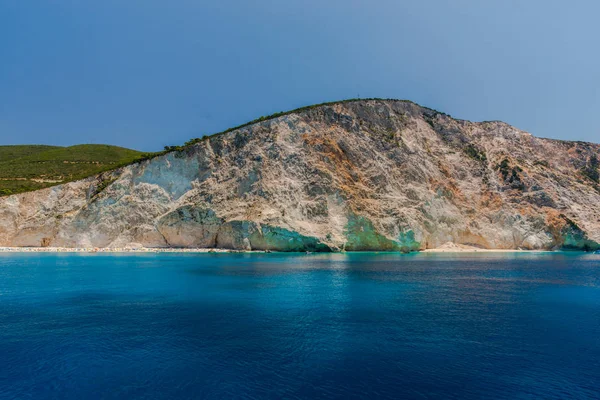 Vista Pitoresca Penhasco Mar Mediterrâneo Grécia — Fotografia de Stock