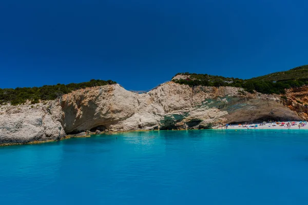 Zakynthos Griechenland August 2016 Touristen Genießen Das Klare Wasser Des — Stockfoto