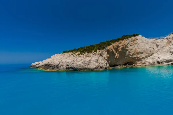 Malerischer Blick Auf Klippe Und Mittelmeer Griechenland — Stockfoto