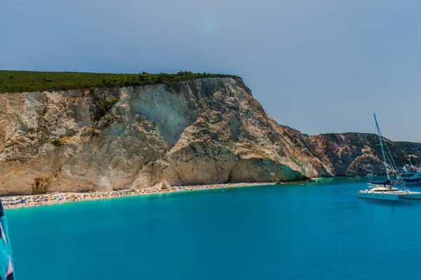 Zakynthos Greece August 2016 Tourists Enjoying Clear Water Sea — 스톡 사진