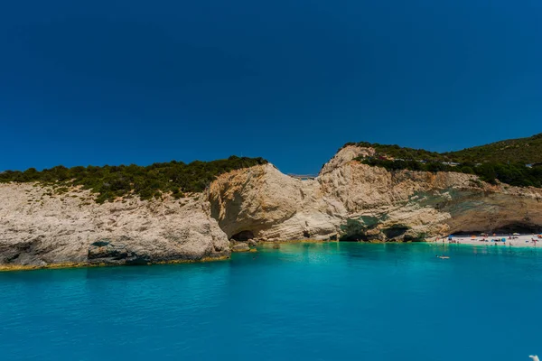 Zakynthos Greece August 2016 Tourists Enjoy Clear Water Sea — 图库照片