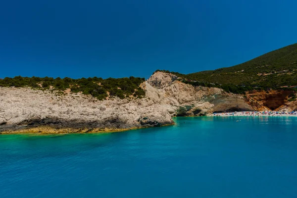 Zakynthos Greece August 2016 Tourists Enjoy Clear Water Sea — 图库照片