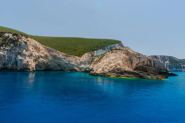 Pittoresca Veduta Costiera Del Mar Mediterraneo Delle Rocce Grecia — Foto Stock