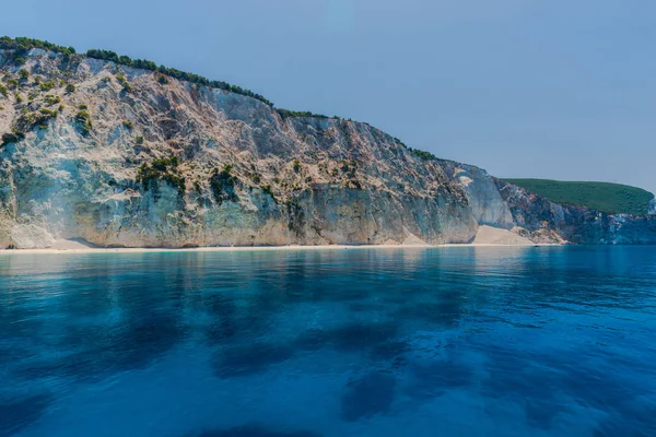 Pittoresca Veduta Costiera Del Mar Mediterraneo Delle Rocce Grecia — Foto Stock