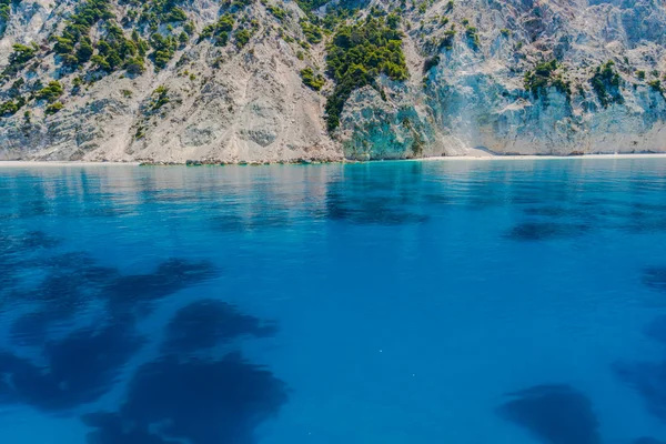 Прибережні Вид Середземне Море Скелі Греція — стокове фото