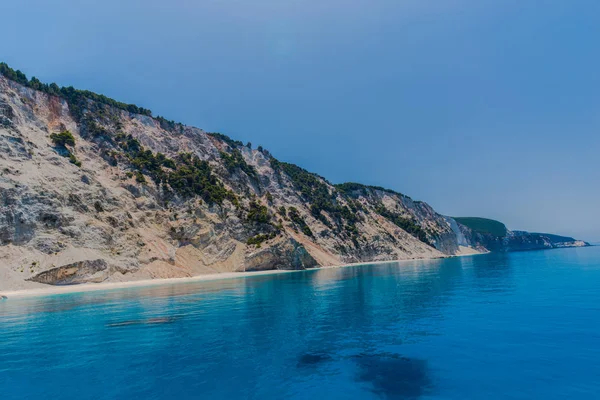 Прибережні Вид Середземне Море Скелі Греція — стокове фото