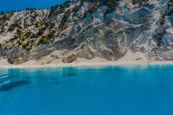 Zakynthos Greece Серпня 2016 Туристи Насолоджуються Чистою Водою Моря — стокове фото