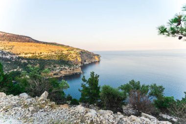 Güzel yaz manzara Yunanistan, deniz manzaralı 