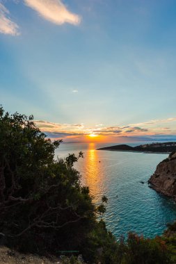 Yunanistan deniz manzarası, doğal arka plan.