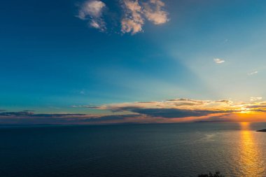 Yunanistan deniz manzarası, doğal arka plan.