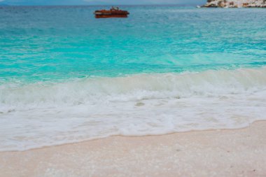 Yunanistan deniz manzarası, doğal arka plan.