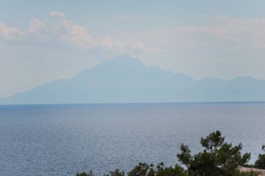 Yunanistan deniz manzarası, doğal arka plan.