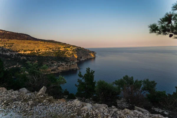 Летний Пейзаж Греции Вид Море — стоковое фото
