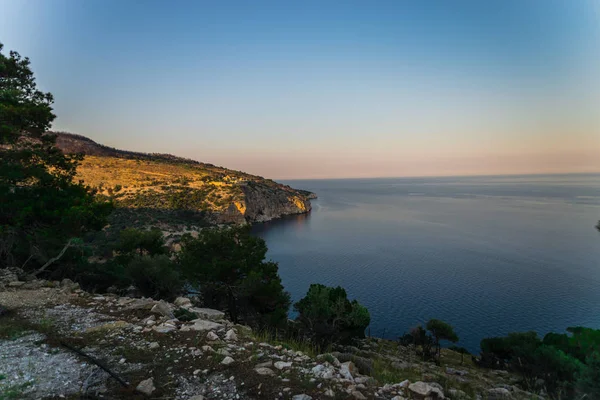 Güzel Yaz Manzara Yunanistan Deniz Manzaralı — Stok fotoğraf