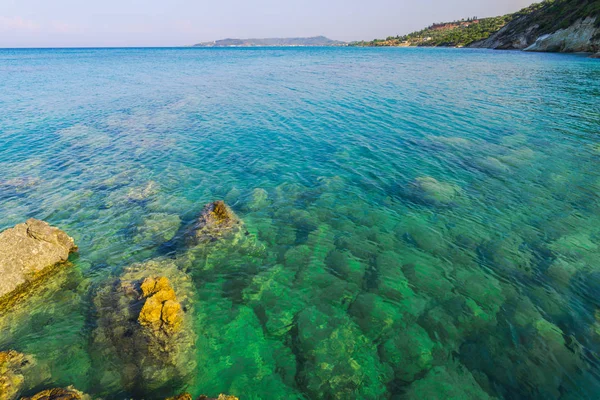 Littoral Île Rocheuse Eau Mer Bleue — Photo