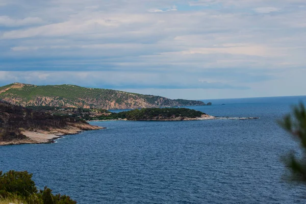 Yunanistan Doğa Turizm Kavramı Içinde Deniz Manzarası — Stok fotoğraf