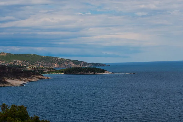 Yunanistan Deniz Manzarası Doğal Arka Plan — Stok fotoğraf