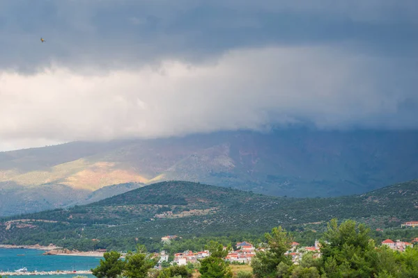 Yunanistan Deniz Manzarası Doğal Arka Plan — Stok fotoğraf