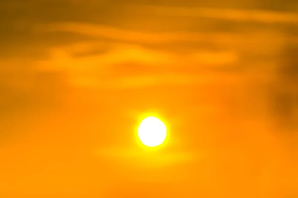 Laranja Céu Por Sol Com Sol Brilhar Quadro Completo — Fotografia de Stock