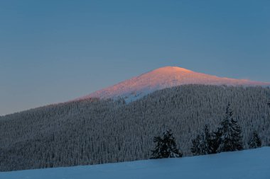Karlı kış Dağları peyzaj