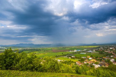 Deva şehir manzarası, Romanya.