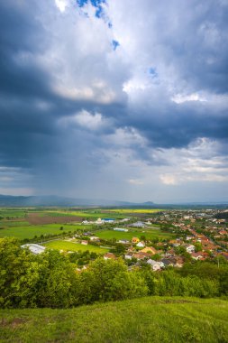 Deva şehir manzarası, Romanya.
