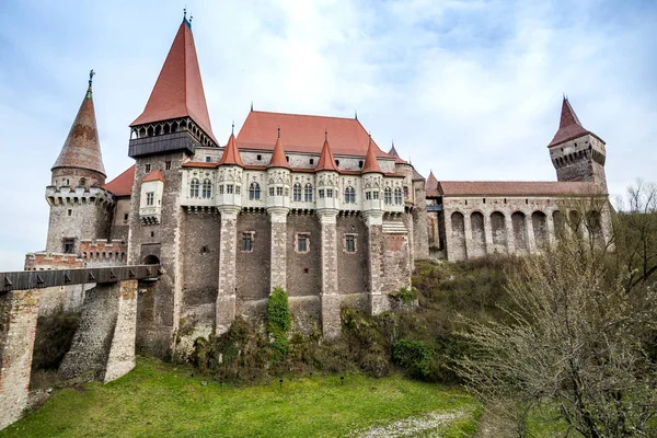 Старий Замок Корвінтешті Заході Сонця Румунія — стокове фото