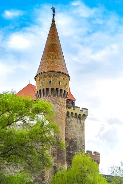 Torre Castelo Drácula Céu Azul — Fotografia de Stock