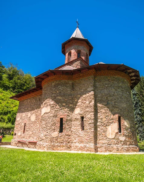Oude Kerk Met Stenen Gevel Roemenië — Stockfoto