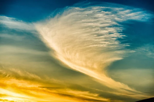 Блакитне Небо Хмарами Фон Природи — стокове фото