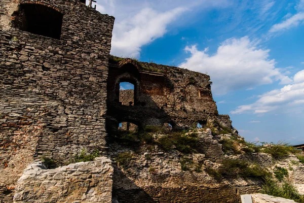Ruined walls of ancient Deva castle, Romania.