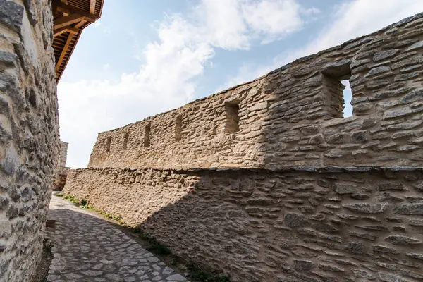 Ruined Walls Ancient Deva Castle Romania — Stock Photo, Image