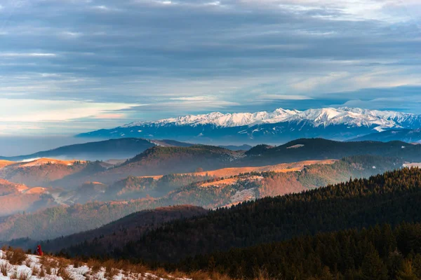 Karpaty Krásná Obloha Přírodní Koncept — Stock fotografie