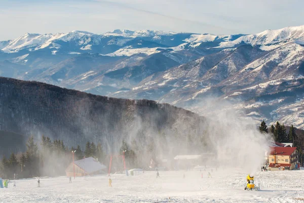 Winterskigebied Predeal Clabucet Roemenië — Stockfoto