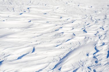 kar kaplı yatay yüzey, tam kare