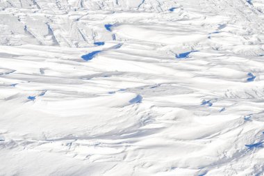 kar kaplı yatay yüzey, tam kare