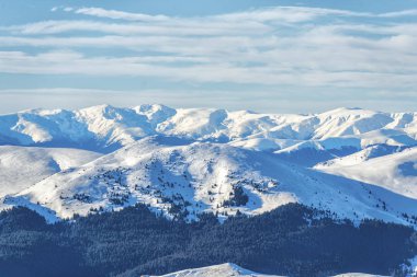 Alpleri'nde Kayak, kaplı dağlar manzara Kışın kar