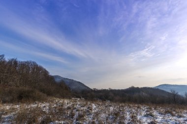 Karlı kış Dağları peyzaj