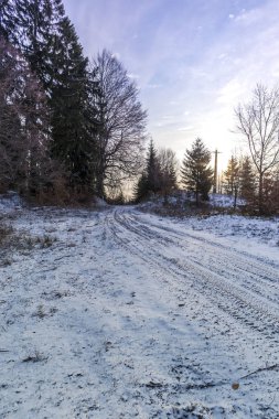 Karlı kış Dağları peyzaj